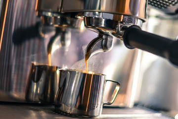 Coffee machine in the coffee house