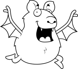 Obraz na płótnie Canvas Cartoon Bat Running