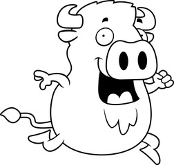 Cartoon Buffalo Running