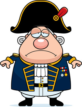 Sad Cartoon British Admiral
