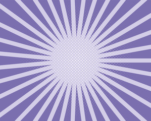 Comic background. Pop art style. Pattern with circles, halftone dotted backdrop. Radiating from the center starburst, sun burst rays, lines. Design for web banners, Wallpaper,sites Vector illustration