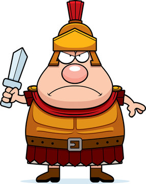 Angry Cartoon Roman Centurion