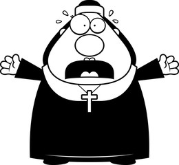 Scared Cartoon Nun