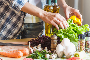 Woman cook at the kitchen