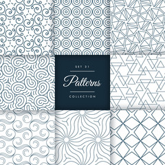collection of line pattern background design