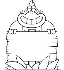 Cartoon Gorilla Sign