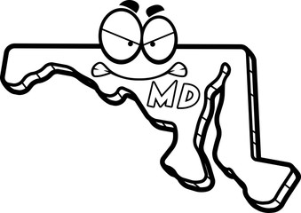 Cartoon Angry Maryland