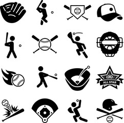 Baseball Icons - Black Series - 164387356