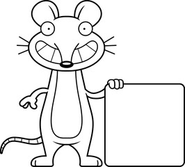 Cartoon Mouse Sign