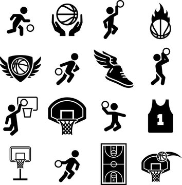 Basketball Icons - Black Series