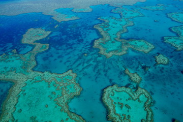 Fototapeta na wymiar Great Barrier Reef from the sky