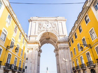 Fototapeta na wymiar The Rua Augusta Arch in Lisbon, Portugal