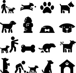 Dog Icons - Black Series - 164389372