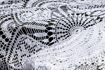 white lace on table