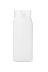 Blank shampoo bottle isolated on white background
