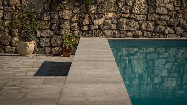 Gorgeous pool with marble