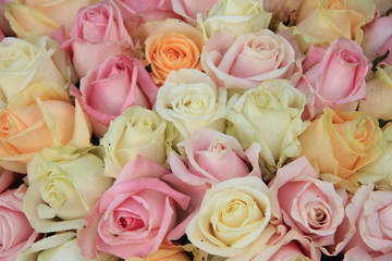 Mixed rose bridal bouquet
