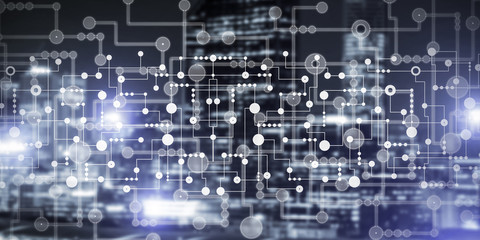 Wireless connection or networking concept as means of communicat