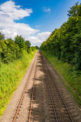 Obraz premium Railroad tracks in Denmark