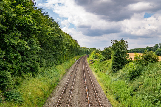 Railroad tracks in Denmark