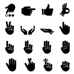 Hands Icons - Black Series
