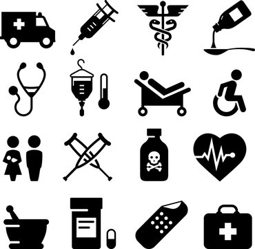 Medical Icons - Black Series