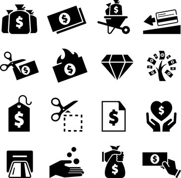 Money Icons - Black Series