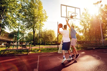 Fotobehang Basketball One On One © milanmarkovic78