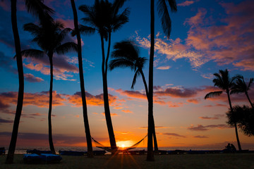 Hammock at sunset