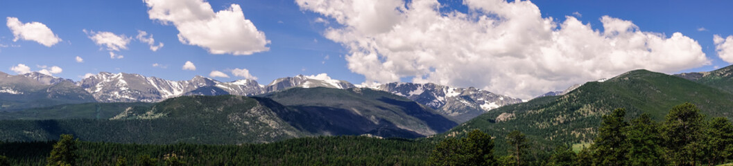 Rocky Mountain National Park. Cloud mountain peaks