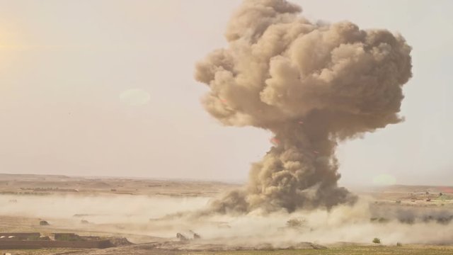 Incredible view of a nuclear explosion / mushroom cloud.