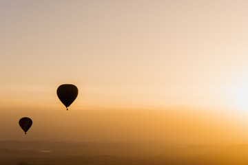 Obraz na płótnie Canvas Hot air balloons flying over Cappadocia, Turkey