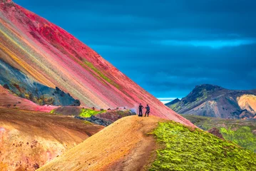 Fotobehang Beautiful colorful volcanic mountains Landmannalaugar in Iceland © neurobite