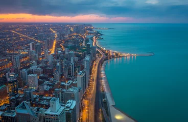 Cercles muraux Chicago Rive-Nord de Chicago