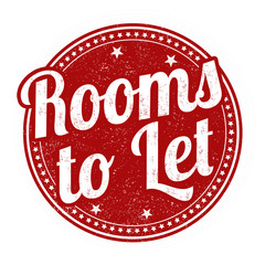 Rooms to let sign or stamp
