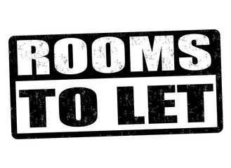 Rooms to let sign or stamp