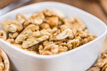 Walnut kernels (selective focus)