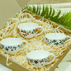Beautiful ceramic dishes cups