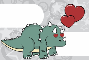 cute baby triceratops cartoon expressions set in vector format very easy to edit 