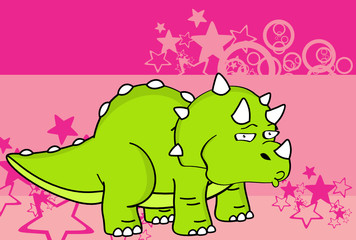 cute baby triceratops cartoon expressions set in vector format very easy to edit 