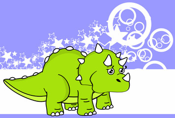 cute baby triceratops cartoon expressions set in vector format very easy to edit 