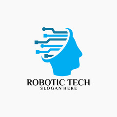 Robotic Technology Logo template designs vector illustration