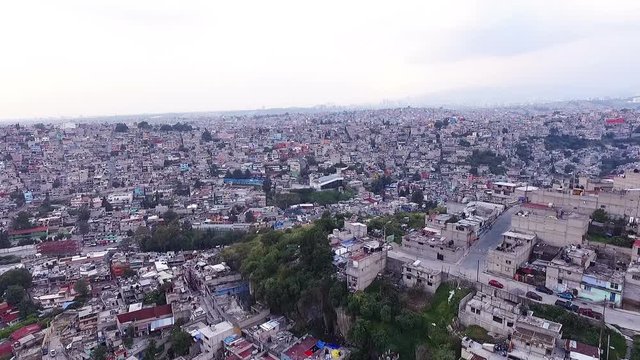 Aerial View Of The Suburbs In The Metropolitan Area Of Mexico City. T3