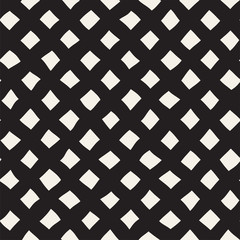 Seamless pattern with hand drawn waves. Abstract background with wavy brush strokes. Black and white freehand lines texture.