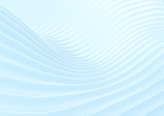 Abstract white wave background.
3D illustration.