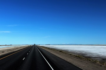Salt Lake City through the windshield