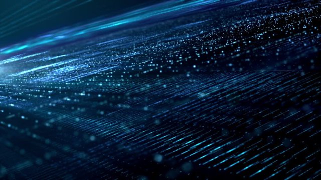 Digital cyber space particles for head up display and User Interface background element