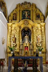 Fototapeta na wymiar MIJAS, ANDALUCIA/SPAIN - JULY 3 : Interior Church of the Immaculate Conception in Mijas Andalucía Spain on July 3, 2017