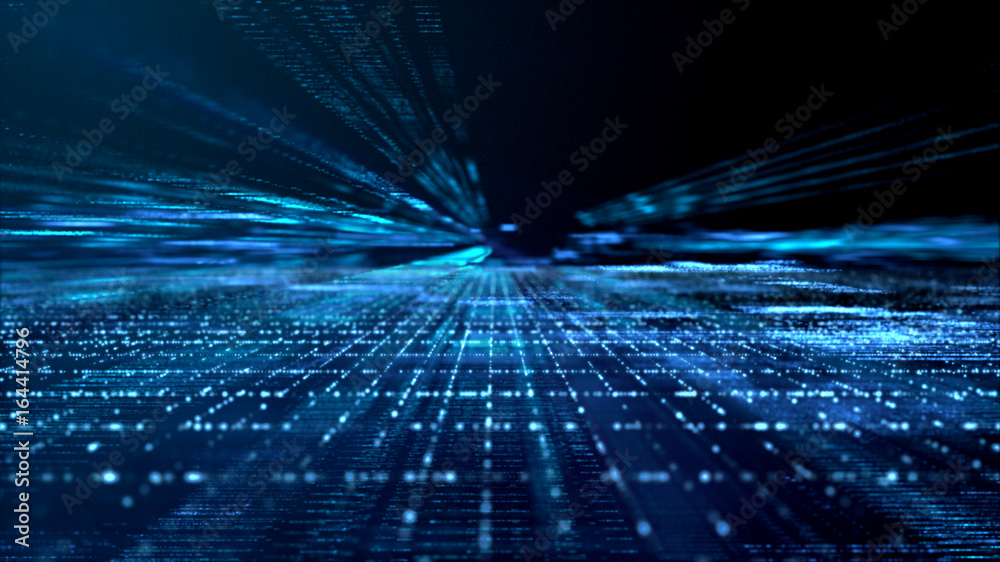 Aufkleber Digital cyber space particles for head up display and User Interface background element