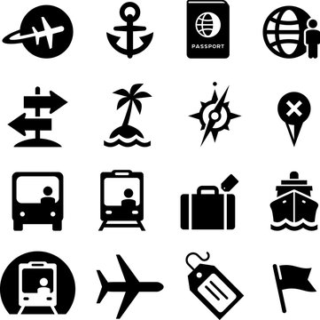 Travel Icons - Black Series